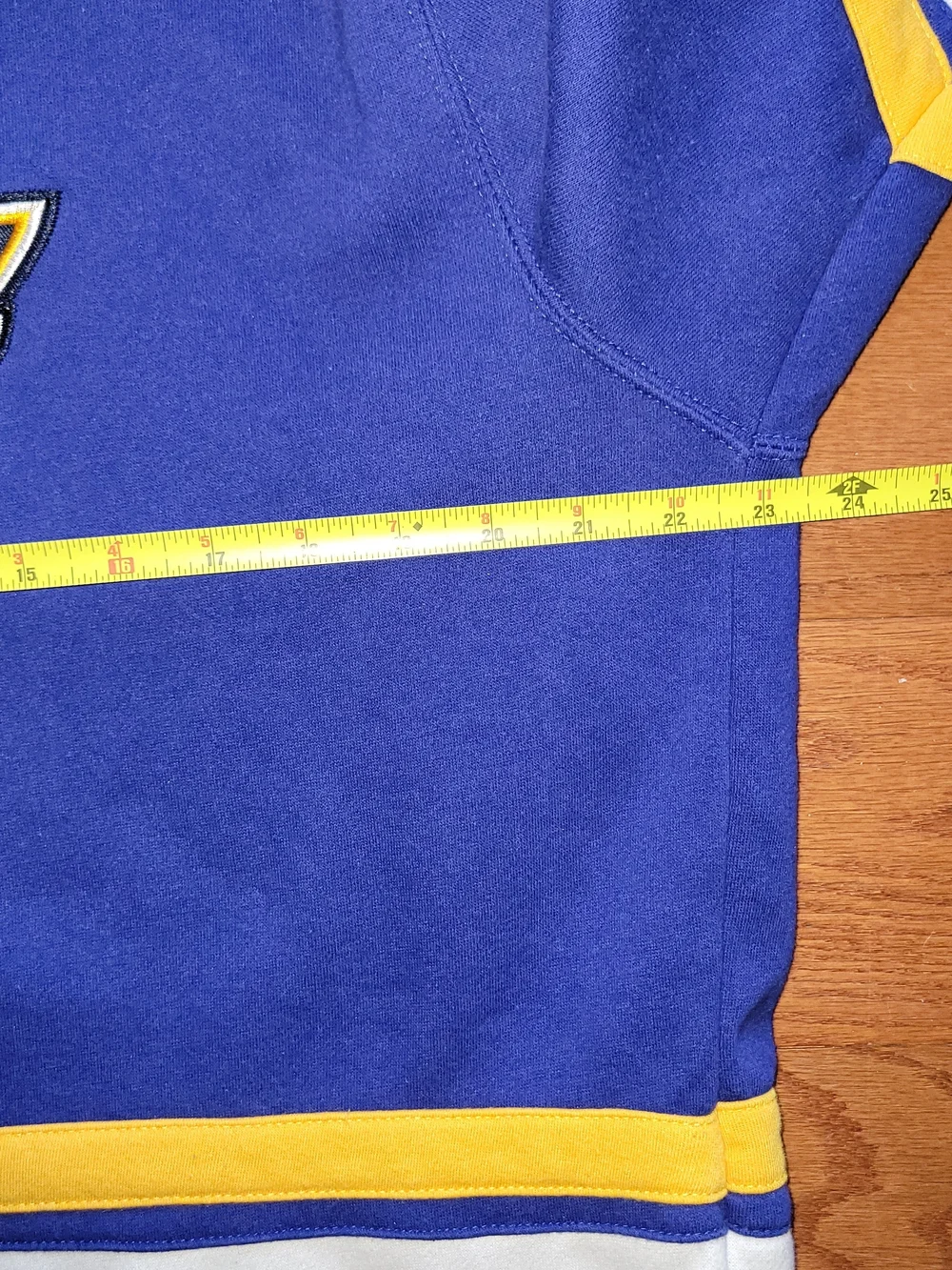 47 Brand St. Louis Blues Hooded Hockey Sweater - Royal Blue & Yellow Size L